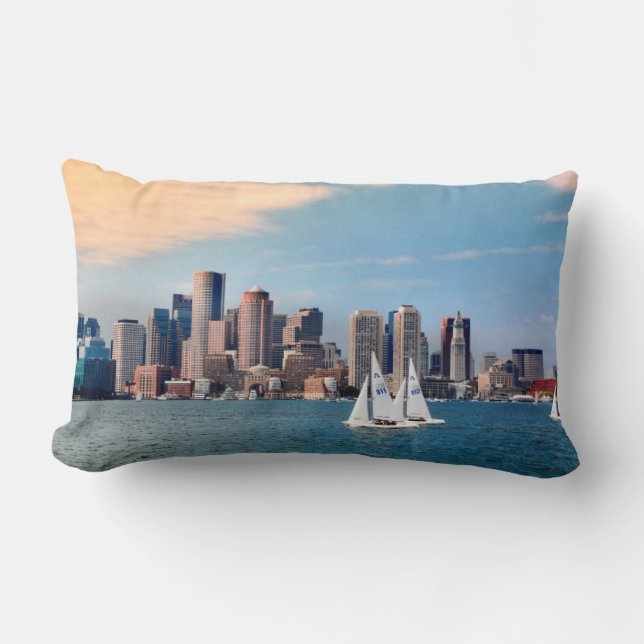 VS, Massachusetts. Boston Waterfront Skyline 3 Kussen (Voorkant)