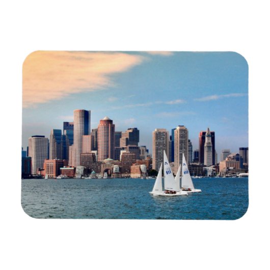 VS, Massachusetts. Boston Waterfront Skyline 3 Magneet (Horizontaal)