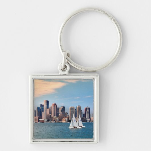 VS, Massachusetts. Boston Waterfront Skyline 3 Sleutelhanger (Voorkant)
