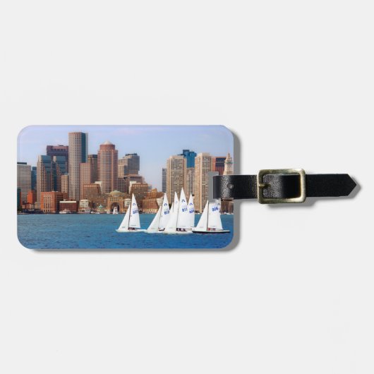 VS, Massachusetts. Boston Waterfront Skyline 4 Bagagelabel (Voorkant horizontaal)