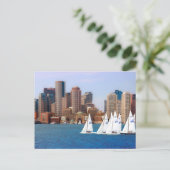 VS, Massachusetts. Boston Waterfront Skyline 4 Briefkaart (Staand voorkant)
