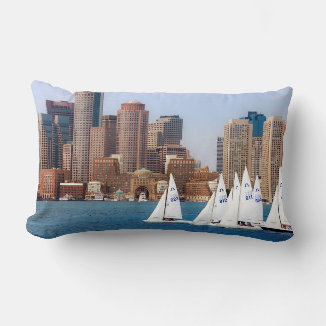 VS, Massachusetts. Boston Waterfront Skyline 4 Kussen (Voorkant)