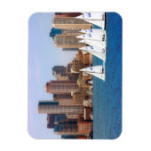 VS, Massachusetts. Boston Waterfront Skyline 4 Magneet (Verticaal)