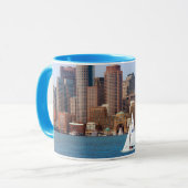 VS, Massachusetts. Boston Waterfront Skyline 4 Mok (Voorkant links)