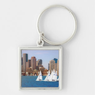 VS, Massachusetts. Boston Waterfront Skyline 4 Sleutelhanger
