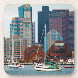 VS, Massachusetts. Boston Waterfront Skyline Bier Onderzetter