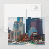 VS, Massachusetts. Boston Waterfront Skyline Briefkaart (Voorkant / Achterkant)
