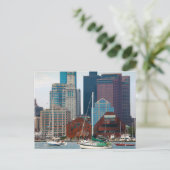 VS, Massachusetts. Boston Waterfront Skyline Briefkaart (Staand voorkant)