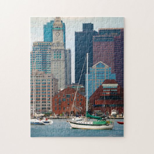 VS, Massachusetts. Boston Waterfront Skyline Legpuzzel (Verticaal)