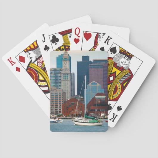 VS, Massachusetts. Boston Waterfront Skyline Pokerkaarten (Achterkant)