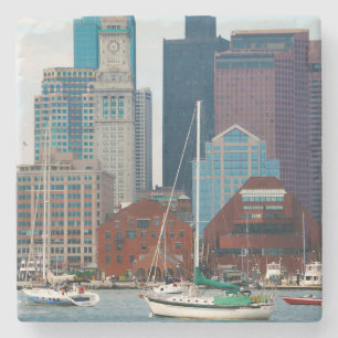VS, Massachusetts. Boston Waterfront Skyline Stenen Onderzetter