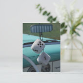 VS, Massachusetts, Gloucester. Fuzzy dobbelstenen Briefkaart (Staand voorkant)