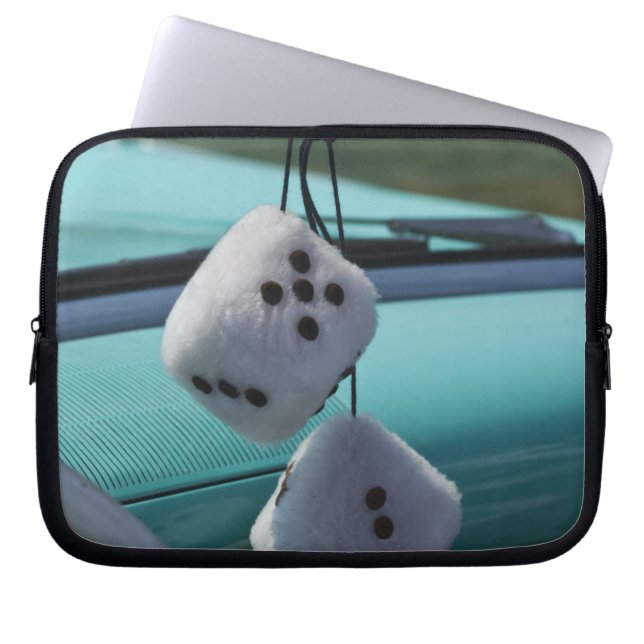 VS, Massachusetts, Gloucester. Fuzzy dobbelstenen  Laptop Sleeve (Voorkant)