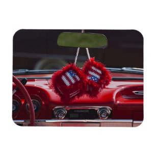 VS, Massachusetts, Gloucester. Fuzzy dobbelstenen  Magneet