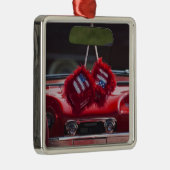 VS, Massachusetts, Gloucester. Fuzzy dobbelstenen Metalen Ornament (Rechts)