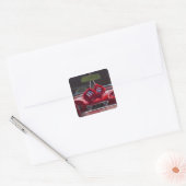 VS, Massachusetts, Gloucester. Fuzzy dobbelstenen  Vierkante Sticker (Envelop)
