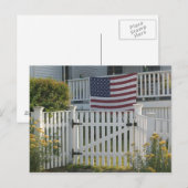 VS, Massachusetts, Gloucester: Patriotisch hek Briefkaart (Voorkant / Achterkant)