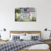 VS, Massachusetts, Gloucester: Patriotisch hek Canvas Afdruk (Insitu (Slaapkamer))