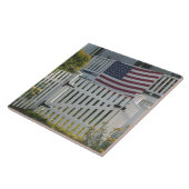 VS, Massachusetts, Gloucester: Patriotisch hek Tegeltje (Zijkant)