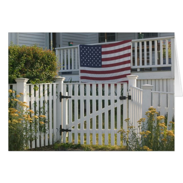 VS, Massachusetts, Gloucester: Patriotische omhein (Voorkant Horizontaal)