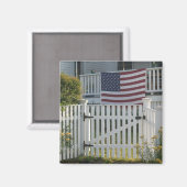 VS, Massachusetts, Gloucester: Patriotische omhein Magneet (Voorkant / Achterkant)