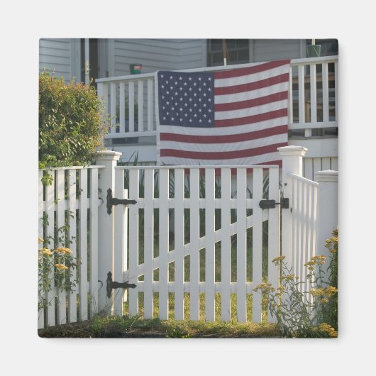 VS, Massachusetts, Gloucester: Patriotische omhein Magneet (Voorkant)