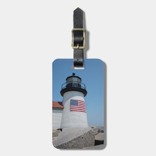 VS, Massachusetts, Nantucket. Brant Point Bagagelabel (Voorkant verticaal)