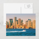 VS, Massachusetts. Panorama Boston Waterfront Briefkaart (Voorkant / Achterkant)