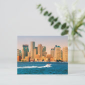 VS, Massachusetts. Panorama Boston Waterfront Briefkaart (Staand voorkant)