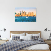 VS, Massachusetts. Panorama Boston Waterfront Canvas Afdruk (Insitu (Slaapkamer))