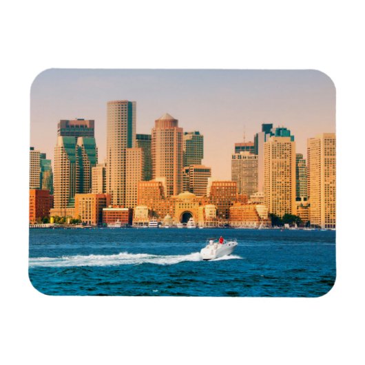 VS, Massachusetts. Panorama Boston Waterfront Magneet (Horizontaal)