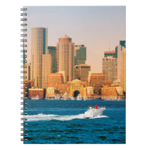 VS, Massachusetts. Panorama Boston Waterfront Notitieboek