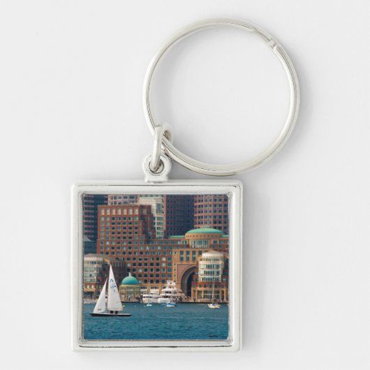 VS, Massachusetts. Waterfront skyline Boston 2 Sleutelhanger (Voorkant)