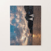 VS, Massachusetts. Zeilen bij zonsondergang Legpuzzel (Verticaal)