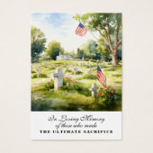 VS Memorial Veterans Prayer Visitekaartje (Voorkant)