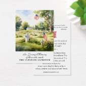 VS Memorial Veterans Prayer Visitekaartje (Bureau)