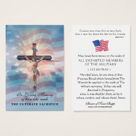 VS Memorial Veterans Prayer Visitekaartje