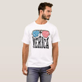 VS "Merica" Grunge 4 juli T-shirt (Voorkant volledig)