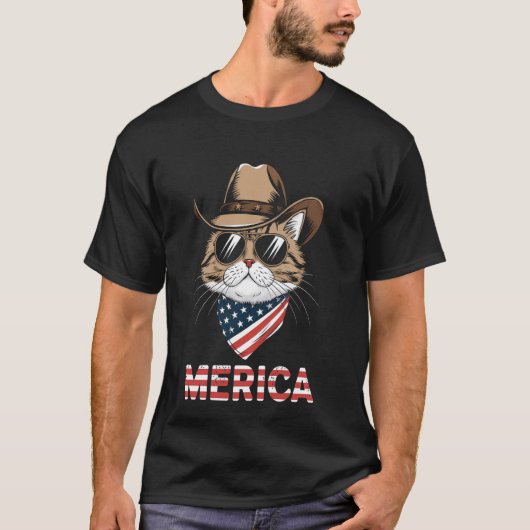 VS 'Merica Perzische Kat 4 juli T-shirt (Voorkant)