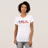 VS met Amerikaanse vlag T-shirt (Voorkant volledig)