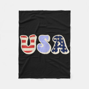 VS met Amerikaanse vlag voor tienermeisjes Volwass Fleece Deken