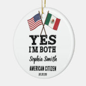 VS Mexico Dubbel Staatsburgerschap Douane Keramisch Ornament (Links)