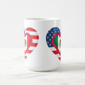 VS/Mexico Flag Heart Designer mok (Center)