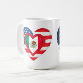 VS/Mexico Flag Heart Designer mok (Voorkant links)