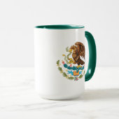 VS Mexico Hart vlaggen Spaans Spaans erfgoed  Mok (Voorkant rechts)