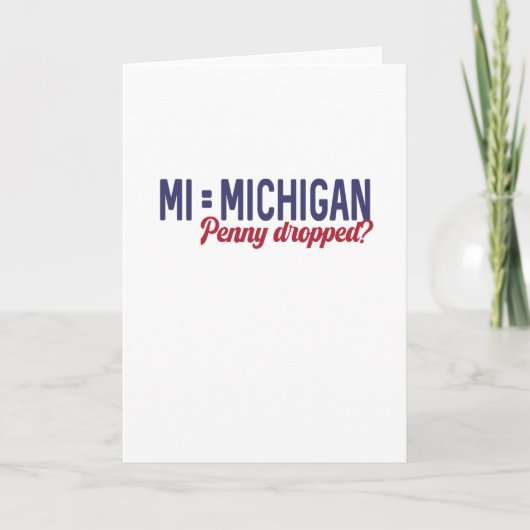VS - MI = Michigan Not Minnesota Confusie Kaart (Voorkant)