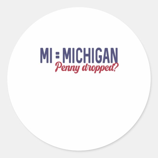 VS - MI = Michigan Not Minnesota Confusie Ronde Sticker (Voorkant)