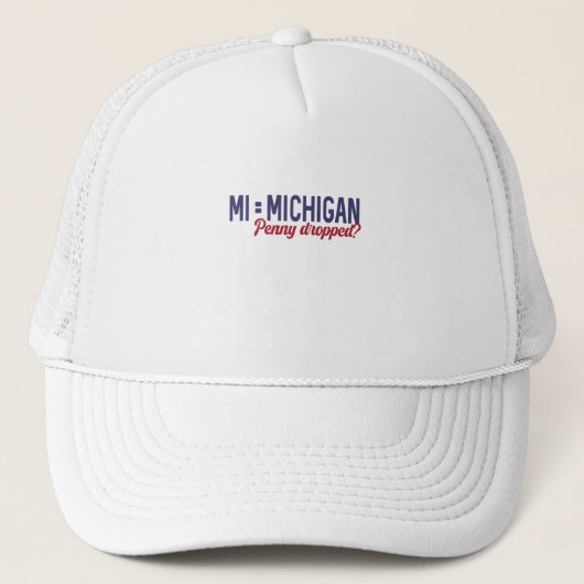 VS - MI = Michigan Not Minnesota Confusie Trucker Pet (Voorkant)