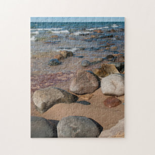 VS, Michigan. Afgeronde Keien Op 12 Mile Legpuzzel
