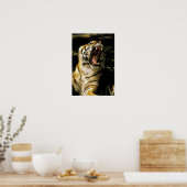 VS, Michigan, Detroit. Detroit Zoo, tijger Poster (Keuken)